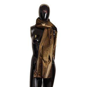 Dolce & Gabbana Womens Gold Blend Shawl Wrap Metallic Bronze Scarf Nylon - One Size