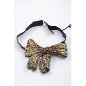 Dolce & Gabbana Womens Bow Tie - Gold Silk - One Size