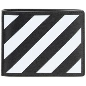 Off-White Mens Binder Diagonal Stripe Printed Bifold Wallet In Black Leather - One Size