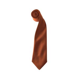 Premier Colours Mens Satin Clip Tie (Pack Of 2) (Chestnut) - One Size