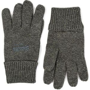 Superdry Mens Vintage Logo Classic Gloves - Green Cotton - One Size