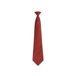 Premier Mens Fashion ”colours” Work Clip On Tie (Burgundy) - One Size