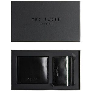 Ted Baker Granony Mens Black Stripe Wallet Card Holder Set - One Size