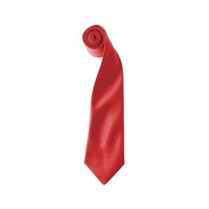 Premier Colours Mens Satin Clip Tie (Pack Of 2) (Red) - One Size