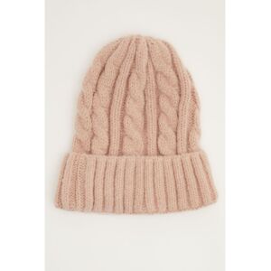 Quiz Womens Pink Knit Beanie Hat - Blush - One Size