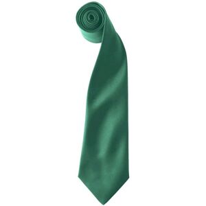 Premier Colours Mens Satin Clip Tie (Pack Of 2) (Emerald) - One Size