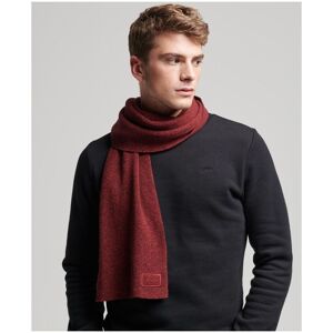 Superdry Mens Organic Cotton Logo Scarf - Red - One Size