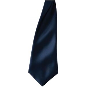 Premier Colours Mens Satin Clip Tie (Pack Of 2) (Navy) - One Size