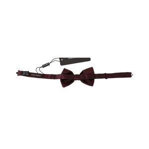 Dolce & Gabbana Mens Silk Polka Dot Adjustable Neck Bow Tie - Brown - One Size