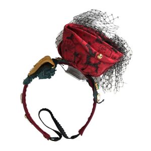 Dolce & Gabbana Womens Multicolor Rose Crystal Netted Headband - Red - One Size