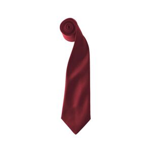 Premier Colours Mens Satin Clip Tie (Pack Of 2) (Burgundy) - One Size