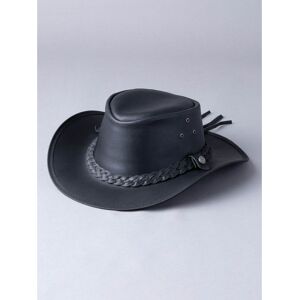 Lakeland Leather Unisex Outback Iii Australian Style Hat In Black - Size Large