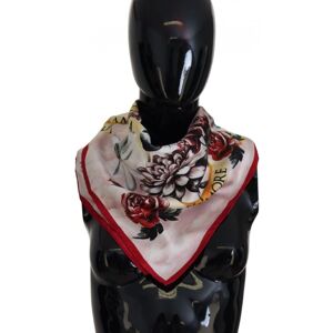 Dolce & Gabbana Black Vineyard Print Square Handkerchief Silk Mens Scarf - Multicolour - One Size