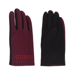 Guess Womens Gloves With Sequin Logo And Thermal And Soft Fabric Aw6825-Wol02 Woman - Multicolour - Size Small