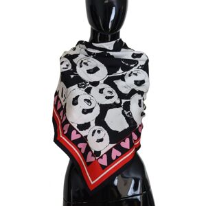 Dolce & Gabbana Multicolor Panda Print Silk Shawl Wrap Mens Scarf - Multicolour - One Size