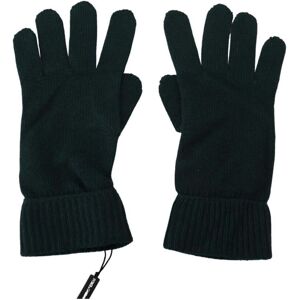 Dolce & Gabbana Womens Wrist Length Knitted Gloves - Dark Green Cashmere - Size 7.5 (Gloves)