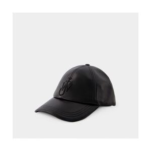 J.W.Anderson Unisex Baseball Cap - - Leather - Black Calf Leather - One Size