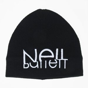 Neil Barrett Mens Sliced Logo Beanie Black Hat Wool - One Size