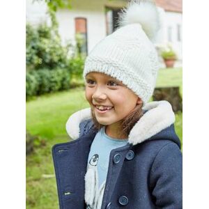 VERTBAUDET Hearts Beanie + Snood + Gloves Set for Girls, Oeko-Tex® beige