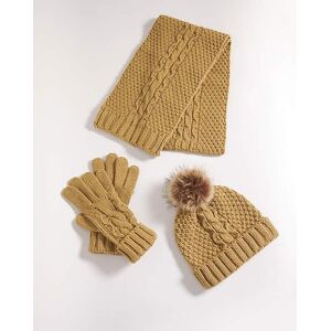 JD Williams Camel Scarf Beanie & Glove Set Camel One Size Female