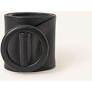 Accessorize Leather Soft Wide Waistbelt Black M/L female