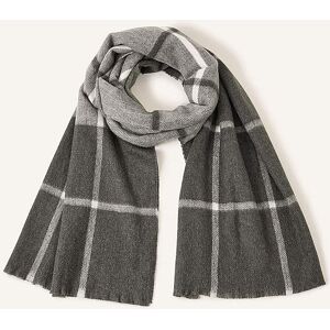 Accessorize Check Blanket Scarf Light Grey ONE SIZE female