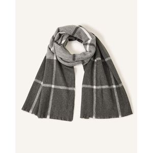 Accessorize Check Blanket Scarf Light Grey One Size Female