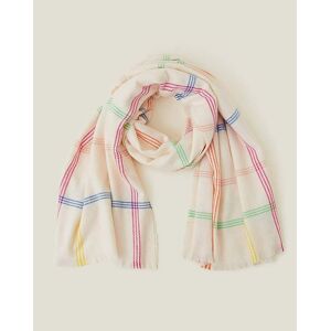 Accessorize Hampstead Check Scarf Natural One Size Female