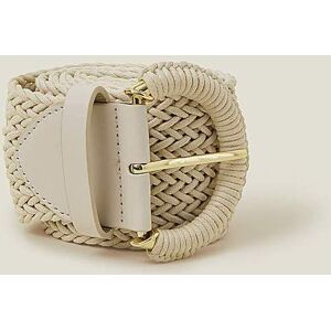 Accessorize Large Buckle Belt Cream S-M Female