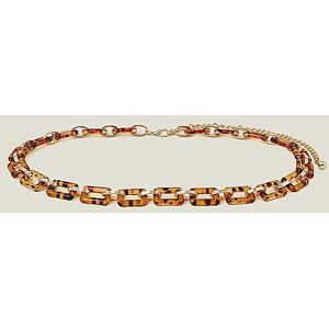 Accessorize Resin Chain Belt Brown ONE SIZE female