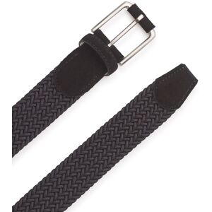 Savile Row Company Black Plaited Suede Belt 40