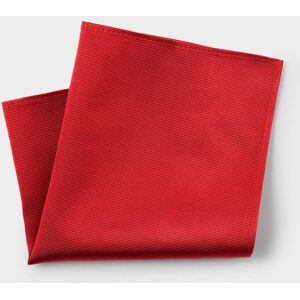 Savile Row Company Red Fine Twill Silk Pocket Square - Men