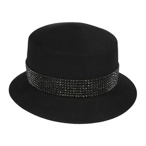Maison Michel , Black Spike-Stud Fedora Hat ,Black female, Sizes: M