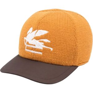 Etro , Pegaso Logo Wool Baseball Cap ,Orange male, Sizes: ONE SIZE