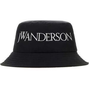 JW Anderson , Embroidered Logo Bucket Hat ,Black unisex, Sizes: S, M