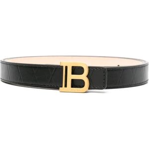 Balmain , Black Studded Leather Belt ,Black female, Sizes: 90 CM, 80 CM, 85 CM