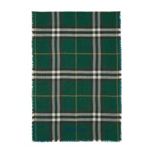 Burberry , Vintage Check Wool-Silk Blend Scarf ,Green female, Sizes: ONE SIZE