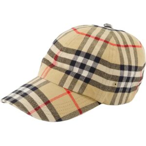 Burberry , Checkered Snapback Cap Vintage Style ,Beige unisex, Sizes: M, S, L