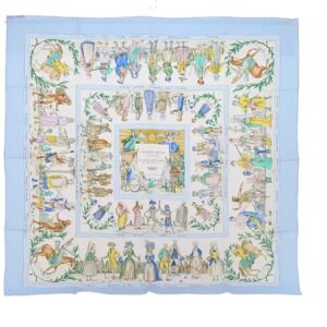 Hermès Vintage , Pre-owned Silk scarves ,Blue female, Sizes: ONE SIZE