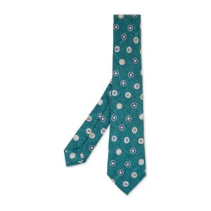 Kiton , Green Silk Floral Pattern Tie ,Multicolor male, Sizes: ONE SIZE