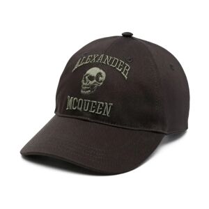 Alexander McQueen , Black Logo Embroidered Hat ,Black male, Sizes: L, M
