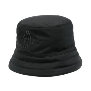 Moncler , Black Textured Finish Logo Detail Hat ,Black male, Sizes: M