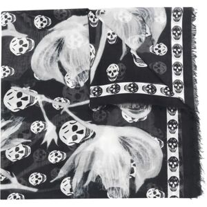 Alexander McQueen , Black Skull Print Scarf ,Black female, Sizes: ONE SIZE