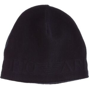 Emporio Armani , Blue Bird`s Eye Beanie Hat ,Blue male, Sizes: M