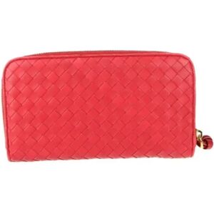 Bottega Veneta Vintage , Pre-owned Red Leather Bottega Veneta Wallet ,Red female, Sizes: ONE SIZE