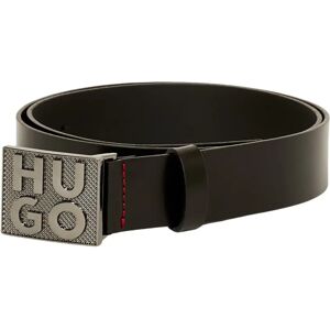 Hugo Boss , Black Leather Gebor Belt ,Black male, Sizes: 115 CM, 100 CM, 105 CM, 95 CM, 90 CM, 110 CM