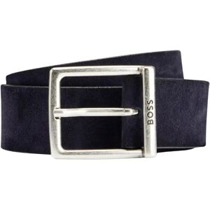 Hugo Boss , Luxurious Linen Dark Blue Belt ,Blue male, Sizes: 100 CM, 95 CM, 110 CM, 105 CM