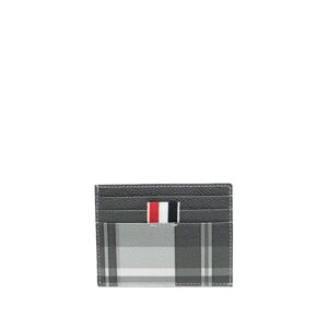Thom Browne , Check-Pattern Cardholder Wallet Black ,Multicolor male, Sizes: ONE SIZE