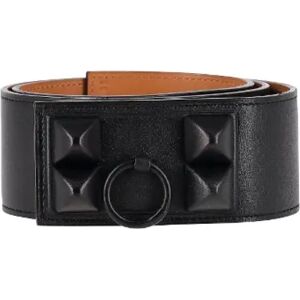 Hermès Vintage , Pre-owned Leather belts ,Black female, Sizes: ONE SIZE