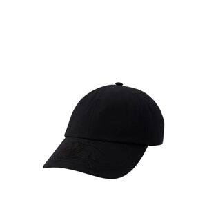 Burberry , Black Applique Cap - Synthetic - Leather ,Black unisex, Sizes: ONE SIZE